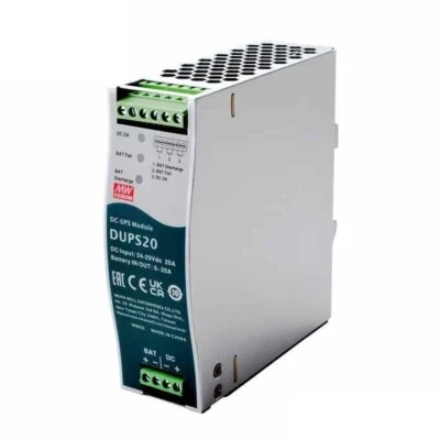 Fonte de alimentação interruptor DUPS20 24V/20A tipo trilho din módulo DC-UPS ininterrupto - Imagem 1 de 2