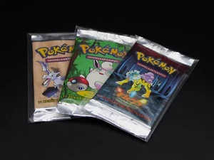 25x Pokemon Booster Sleeve "Fundas protectoras láminas base primera edición WOTC YuGiOh! - Imagen 1 de 5