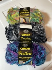 Caron Yarn FEATHERS - 1.76oz / 50g / 64m / 70yd - downy soft colorful chenille - Picture 1 of 29