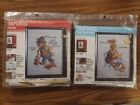 2 VTG Trapunto Quilting Crewel Embroidery Kit: Clowns