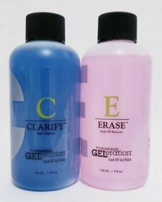 JESSICA GELeration Gel Kit 2 peças CLARIFY + APAGAR (limpador + removedor) 4 oz/120 ml - Imagem 1 de 2
