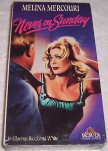 Never on Sunday VHS Video Melina Mercouri NEW SEALED WITH WATERMARK - Imagen 1 de 3