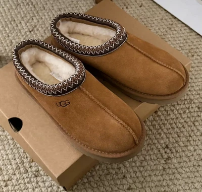 NUEVO U G Tasman II Castaño Clásico Zapatilla Gamuza Plana Mujer Lana Zapatos 💕 Foto 1 de 4