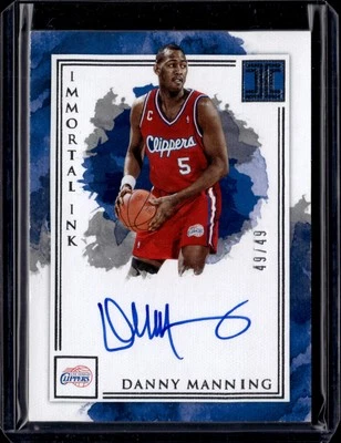 2019-20 NBA Panini Impeccable #IM-DMG Danny Manning Immortal Ink Auto 49/49 - Image 1 of 2