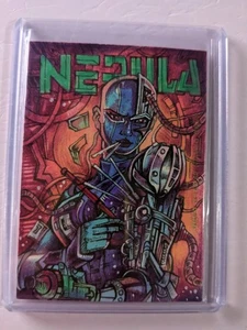 2023 Finding Card Marvel Guardians of the Galaxy Nebula 1/1 Sketch By 跛豪 - Picture 1 of 2