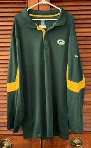 Camisa Polo Green Bay Packers NFL Reebok Play Dry Manga Larga Talla 3XL - Imagen 1 de 5
