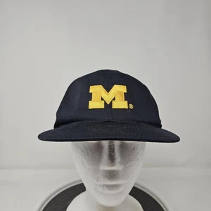 Michigan Wolverines Hat Cap Snap Back Navy Blue NCAA Football College Mens - Picture 1 of 7