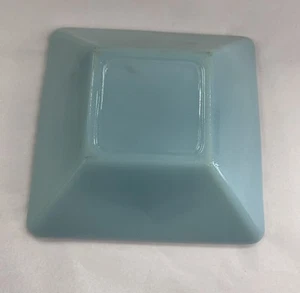 Vtg MCM FIRE KING Anchor Hocking Delphite Blue Milk Glass 5.75" Square Ashtray - Picture 1 of 5