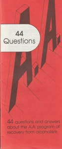 44 Questions and answers about Alcoholics Anonymous program. 1981 booklet - Picture 1 of 6