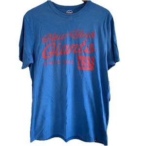 NUEVO CON ETIQUETAS '47 Marca Azul Para Hombre New York Giants Camiseta de Fútbol Talla Mediana $40 Defectuosa - Imagen 1 de 12