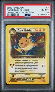 2002 Pokemon Legendary Collection Dark Raichu #7 Legendary Collection PSA 8 - Picture 1 of 2