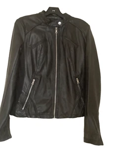 NWT Guess Moto Jacket women black size M - Picture 1 of 4