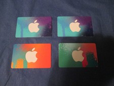 iTunes Gift Cards (4) $105 New Apple Music App, Movies, Physical Plastic Card