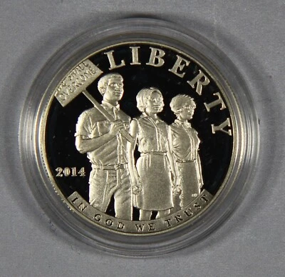 2014-P Civil Rights Act of 1964 Proof Silver Dollar with Box & COA - Image 1 of 4
