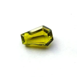 11 Carat 19*13 MM Coffin Shape Lemon Hydro Quartz Faceted Loose Gemstone - Picture 1 of 6
