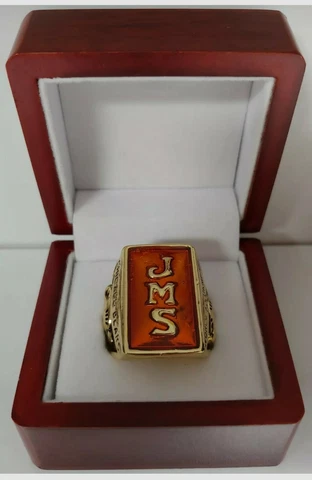 Chicago Bears - 1933 Championship Ring With Wooden Display Box Cover
