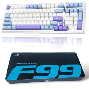 AULA F99 Wireless Mechanical Keyboard for PC/Tablet/PS/XBOX Blue, Purple, White - Picture 1 of 4