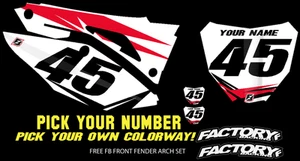Honda CRF250 06-07 Pre Printed Number plate Backgrounds FAST GUY W/AIRBOX - Foto 1 di 1