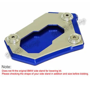 Kickstand Side Stand Enlarger Plate Blue For 2013-2018 BMW R1200GS Water Cooled - Picture 1 of 6
