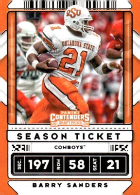 2020 Panini Contenders Draft Picks #9 Barry Sanders - Image 1 of 2
