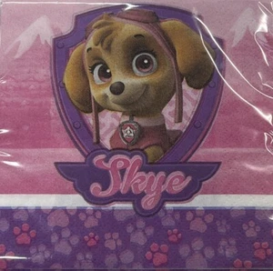 Girl Pups Paw Patrol 16 Pack Beverage Dessert Napkins Birthday Party Supplies - Picture 1 of 2