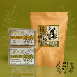 Handmade Soaps: 1 Olive Oil, Donkey Milk & Pomegranate. 1 Olive oil & Mastiha - Picture 1 of 6