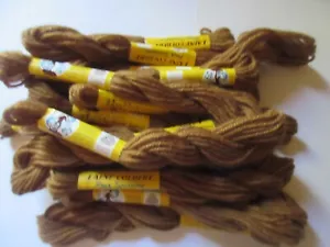 16 Skeins 10.5 Yds Ea LAINE COLBERT FRANCE TAPESTRY WOOL Ron Pasteur Paris BROWN - Picture 1 of 2