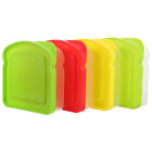  4 Pcs Sandwich Holder Box Bread Toast Bento Lunch Plastic Crisper Snackbox