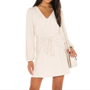 Vestido Susana Monaco con panel de corbata manga reunida en almendra blanqueada XS - Imagen 1 de 13