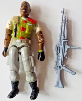Roadblock v2 GI Joe ametralladora pesada suelta 1986 cocinero de infantería chef criollo Foto 1 de 2