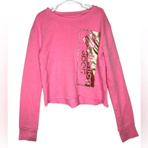 Justice Sports Pink Printed Stylish Activewear Top Sz 8 - Picture 1 of 9