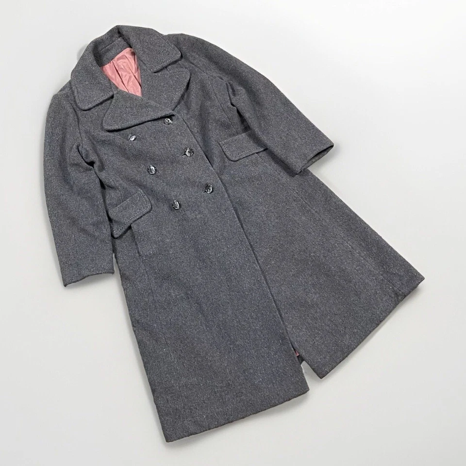 Abrigo de Lana Vintage Años 60 Tweed Top Abrigo Hecho en Unión Trinchera L Doble Pecho Años 50 Foto 1 de 4