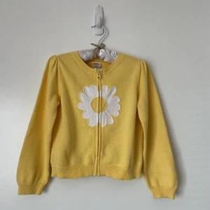 NWT Gymboree Lady Daisy Girls Cardigan Sweater 5 Yellow - Picture 1 of 3