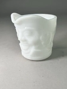Vintage Federal Milk Glass Colonial Toby Face Creamer Bicentennial Patriot - Picture 1 of 7