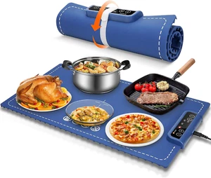 Foldable Warming Plate, Electric Warming Tray, Silicone Heating Mat for Food - Picture 1 of 12