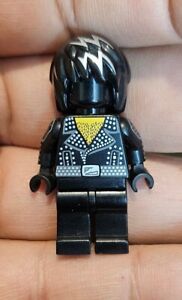 LEGO Rock Star CMF 71007 Series 12 figurine tête noire EUC C16-3 