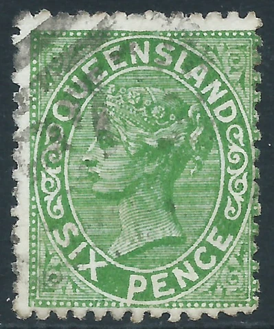 Queensland, Sc #69, 6d Used Cover
