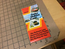 Vintage Original Brochure 1979 SWISS HOLIDAY CARD - railroad lake steamers w map