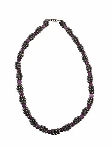 Collar de cuentas de amatista con racimos magnéticos de hematita terapia de salud magnética, 18" - Imagen 1 de 2