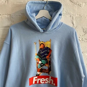 Sudadera con capucha FRESH Prince Sky azul por HECHO REAL - Imagen 1 de 3