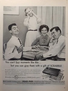 Scrabble Print Ad Vintage Board Game Ephemera Wall Art Decor - Picture 1 of 1