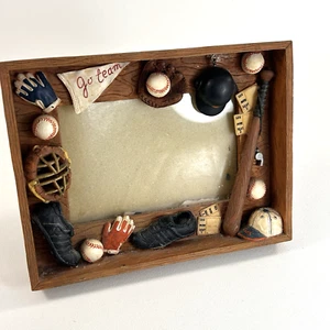 3D Baseball Thema Bilder Harz Rahmen mit baumelnder Baseball Kappe Sport Jungen - Bild 1 von 11