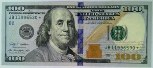 Series 2009 $100 One Hundred Dollar Star Note New York JB 11996530* Fr 2185-B* - Picture 1 of 6