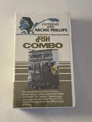 Outdoors With Archie Phillips Fish Combo VHS Vtg 1988 New Sealed - Image 1 of 3