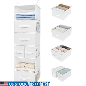 Hanging Closet Organizer W/ 5 Drawers & 6 Side Pockets Storage Solution New - Picture 1 of 71