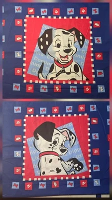101 Dalmations Little Dipper Domino  Pillow Squares Fabric Panel 17" x  22" Each - Image 1 of 4