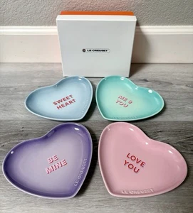 ❤️Le Creuset Herz Teller 4er Set CANDY CONVERSATION Geschirr Steingut NEU❤️ - Bild 1 von 15