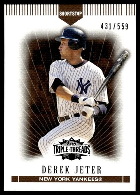2007 Topps Triple Threads Sepia Derek Jeter 431/559 New York Yankees #112 - Image 1 of 2