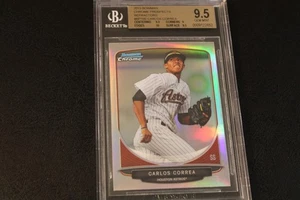 2013 Bowman Chrome - Prospect - Refractor - Carlos Correa 185/500 - BECETT 9.5 - Picture 1 of 4