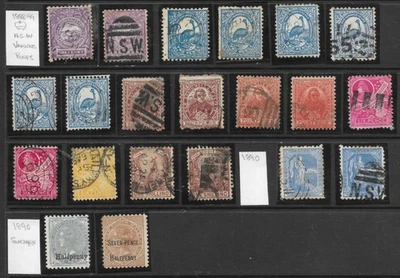 STAMPS-NEW SOUTH WALES 1888-99 A Selection of 21 Early Stamps. Condition Varies - Image 1 of 2